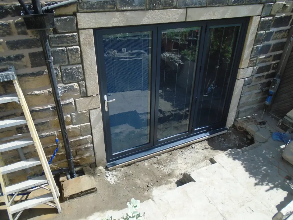Bifold Door with Integral Blinds in Hebden Bridge