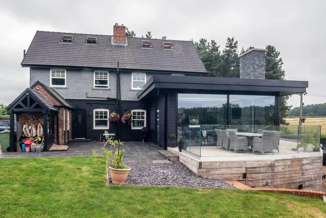 external view of house with sliding doors