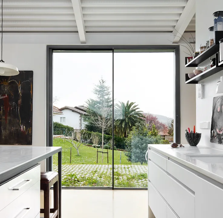 cortizo sliding doors in kitchen