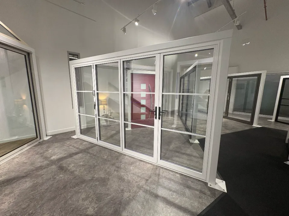 bifold doors in clearview showroom