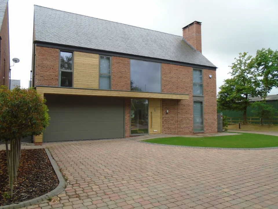 heritage style house with glass panel windows