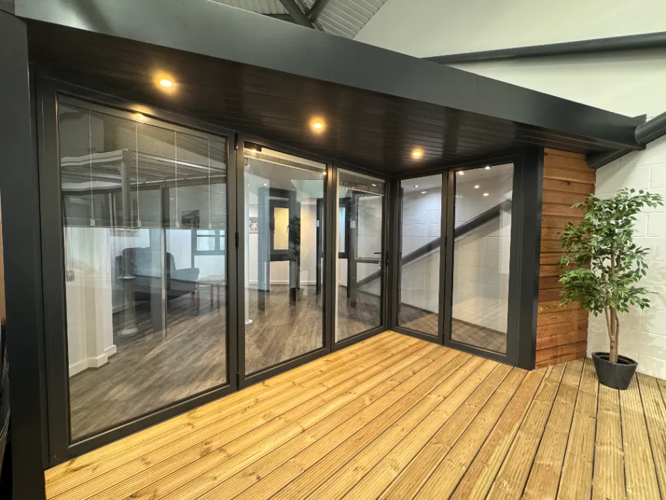 doors on display in clearview showroom