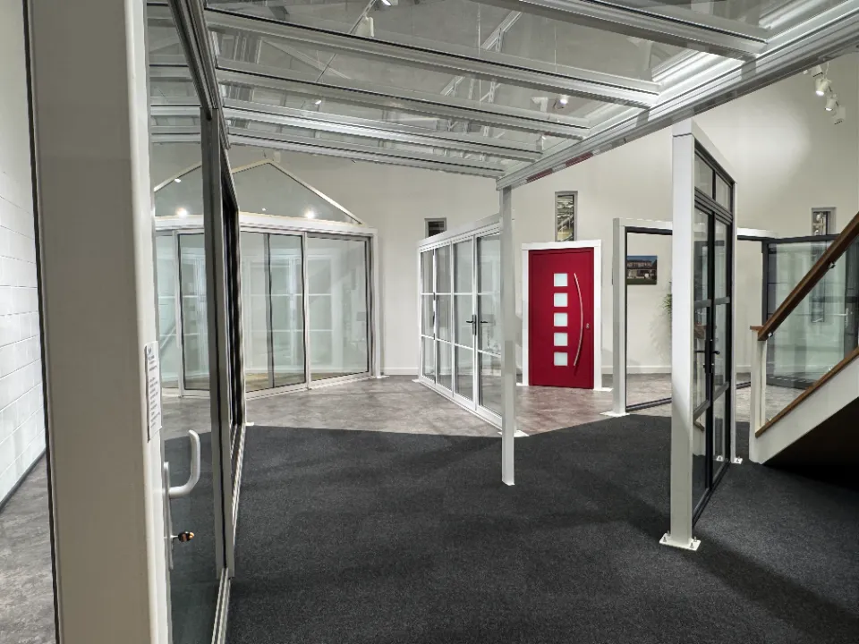 doors on display in clearview showroom