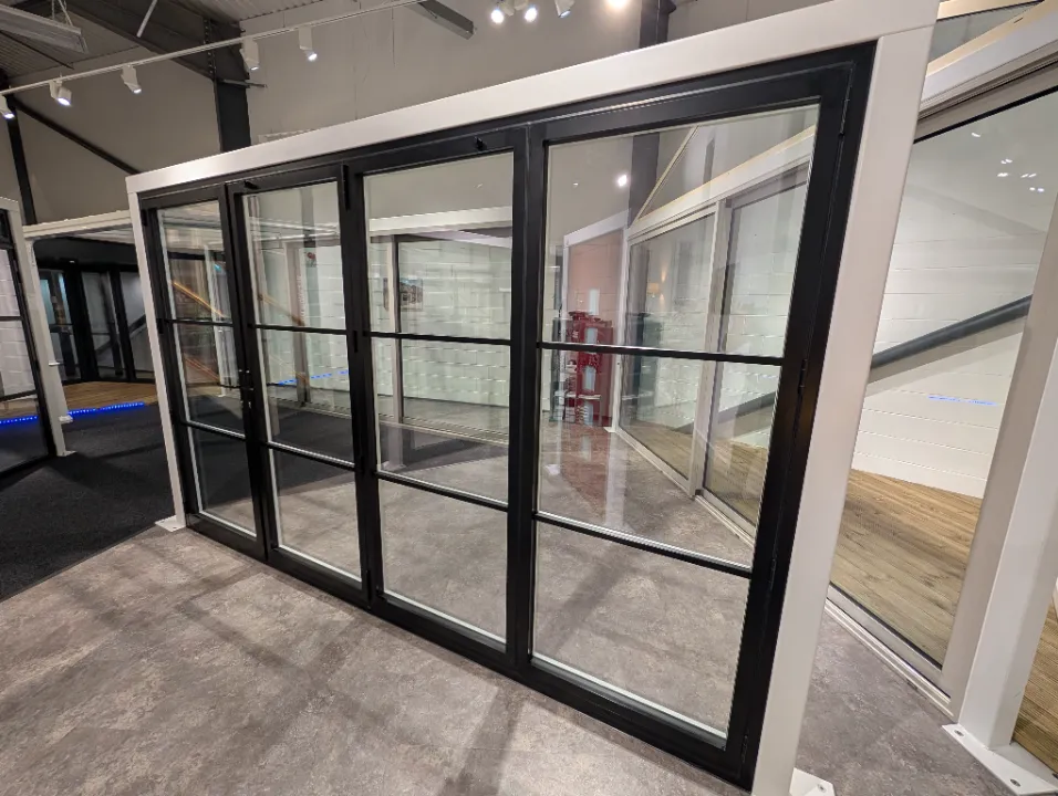 aluminium framed doors at clearview showroom