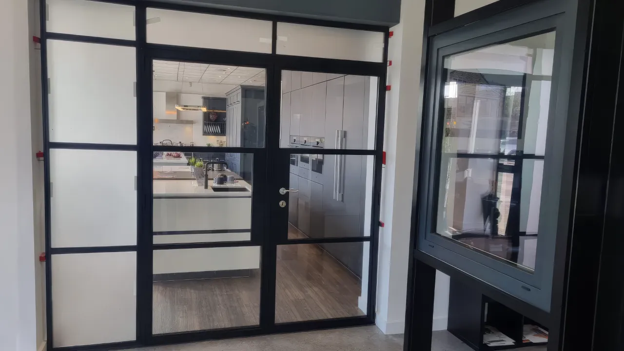 aluminium framed doors