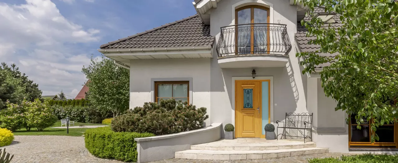 heritage style house with bespoke door
