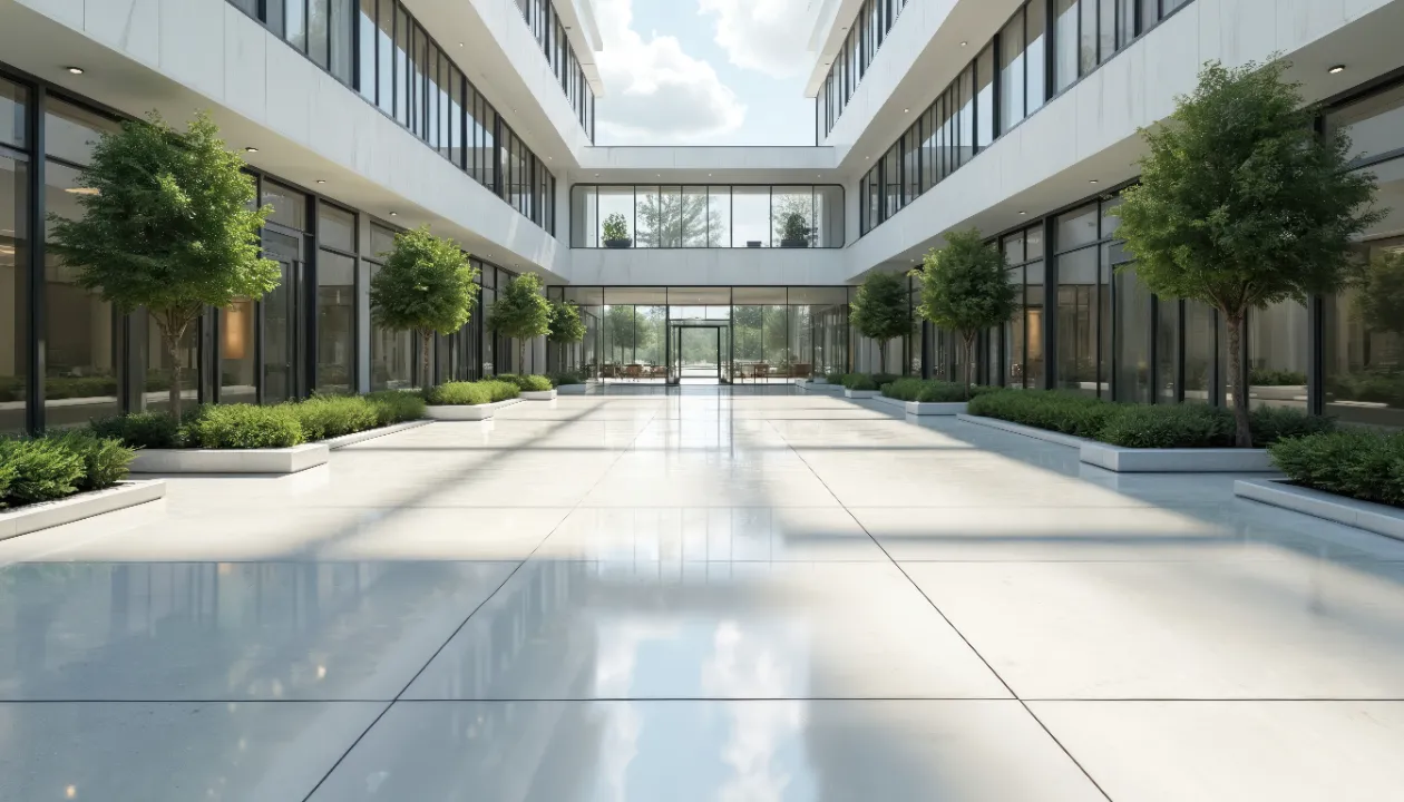 commercial view with large framed doors and windows